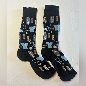 Healthcare worker graphic crew socks adult size